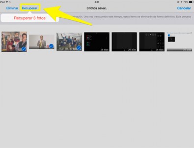 Cómo recuperar en tu iPhone o iPad imágenes o vídeos borrados