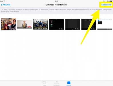 Cómo recuperar en tu iPhone o iPad imágenes o vídeos borrados