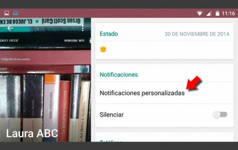 Personaliza las notificaciones de WhatsApp para un contacto