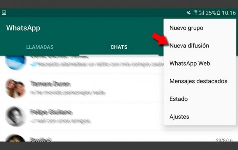 Cómo enviar un mensaje a varios contactos a la vez con WhatsApp
