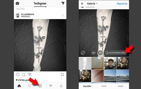 Cómo publicar varias fotos a la vez en Instagram