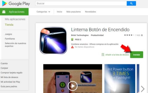 Cómo activar la linterna con los botones de volumen o el de encendido